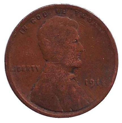 Монета 1 цент. 1911 год (P), США. Линкольн.