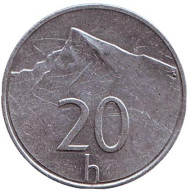 Монета 20 геллеров. 1999 год, Словакия. Пик Кривань Высоких Татр. Монета 20 геллеров. 1999 год, Словакия. Пик Кривань Высоких Татр.