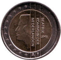 Монета 2 евро. 2003 год, Нидерланды.