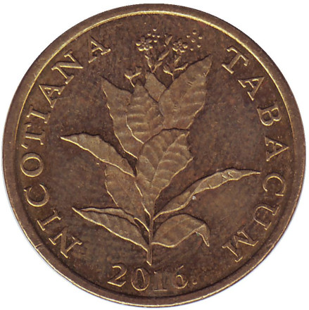 Монета 10 лип. 2016 год, Хорватия. Табак.