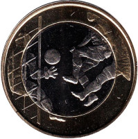 Футбол. Монета 5 евро. 2016 год, Финляндия.