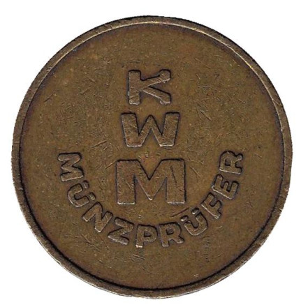 KWM. Munzprufer. Прачечный жетон. (Диаметр 22 мм). Германия. 