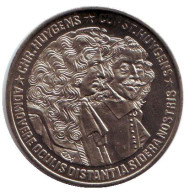 Монета 2,5 экю. 1989 год, Нидерланды. Христиан и Константин Гюйгенс. Монета 2,5 экю. 1989 год, Нидерланды. Христиан и Константин Гюйгенс.