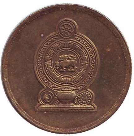 Монета 5 рупий. 2005 год, Шри-Ланка. Монета 5 рупий. 2005 год, Шри-Ланка.