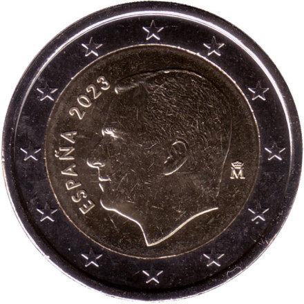 Монета 2 евро. 2023 год, Испания.