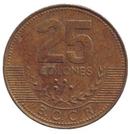 Монета 25 колонов. 2005 год, Коста-Рика. Монета 25 колонов. 2005 год, Коста-Рика.