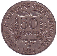 Монета 50 франков. 1982 год, Западные Африканские штаты. 