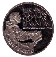 Монета 2,5 экю. 1990 год, Нидерланды. Герт Гроте. Монета 2,5 экю. 1990 год, Нидерланды. Герт Гроте.