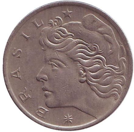 Монета 50 сентаво. 1970 год, Бразилия. Морской порт. Монета 50 сентаво. 1970 год, Бразилия. Морской порт.