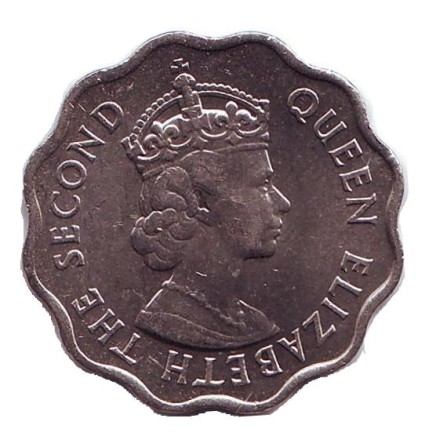 Монета 10 центов. 1971 год, Маврикий. UNC Монета 10 центов. 1971 год, Маврикий. UNC