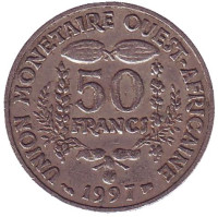 Монета 50 франков. 1997 год, Западные Африканские штаты. 
