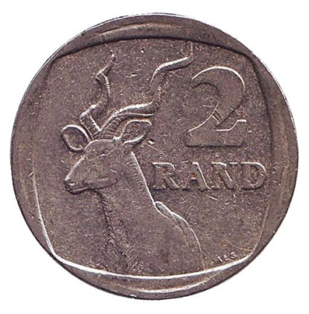 Монета 2 ранда. 1998 год, ЮАР. Антилопа.