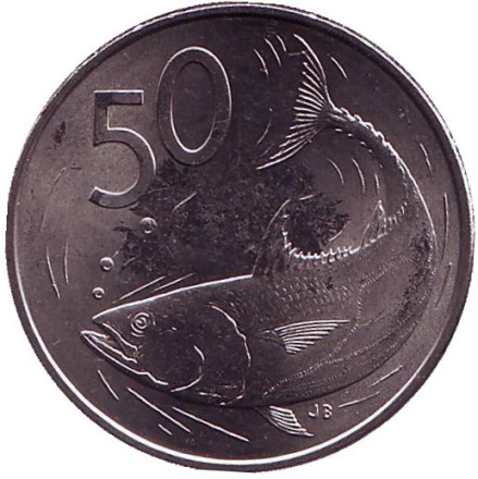 Монета 50 центов. 2015 год, Острова Кука. Тунец.