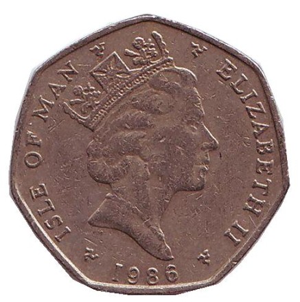 Монета 20 пенсов. 1986 год (AC), Остров Мэн. Атлантическая сельдь. Монета 20 пенсов. 1986 год (AC), Остров Мэн. Атлантическая сельдь.