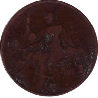 Монета 5 сантимов. 1901 год, Франция.
