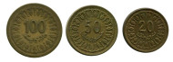 Набор монет Туниса (3 штуки). 20, 50, 100 миллимов, 1960-1996 гг. Набор монет Туниса (3 штуки). 20, 50, 100 миллимов, 1960-1996 гг.
