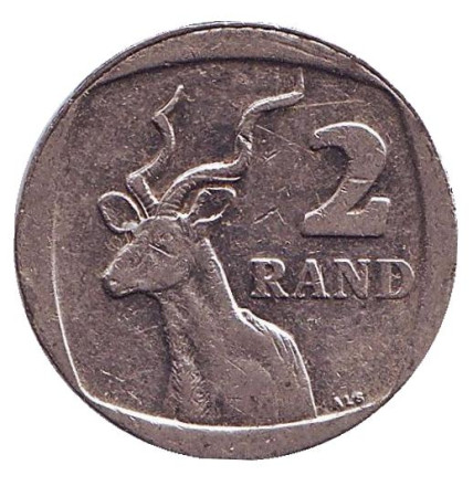 Монета 2 ранда. 2004 год, ЮАР. Антилопа.