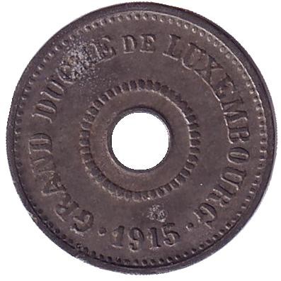 Монета 5 сантимов. 1915 год, Люксембург. Монета 5 сантимов. 1915 год, Люксембург.