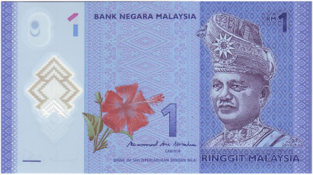 Банкнота 1 ринггит. 2011 год, Малайзия. (Тип 2.) Туанку Абдул Рахман.