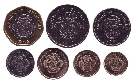 Набор монет Сейшельских островов (7 штук). 2016 год, Сейшельские острова. Набор монет Сейшельских островов (7 штук). 2016 год, Сейшельские острова.