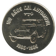 Монета 1 песо, 1986 год, Куба. 100 лет автомобилю. Монета 1 песо, 1986 год, Куба. 100 лет автомобилю.