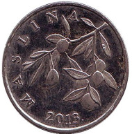 Монета 20 лип. 2013 год, Хорватия. Олива европейская. Монета 20 лип. 2013 год, Хорватия. Олива европейская.