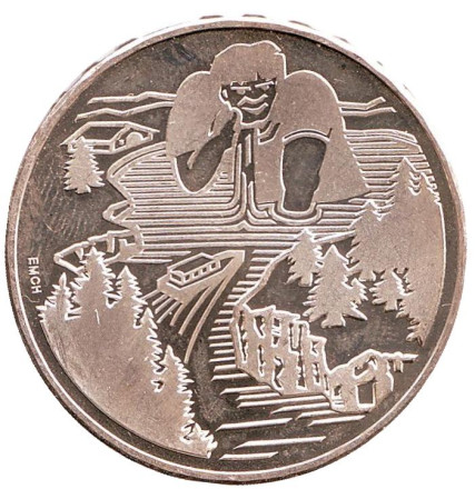 Монета 20 франков. 1996 год, Швейцария. Гаргантюа.