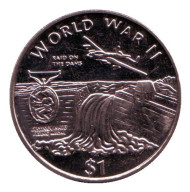 Монета 1 доллар. 1997 год, Либерия. Вторая мировая война. Монета 1 доллар. 1997 год, Либерия. Вторая мировая война.