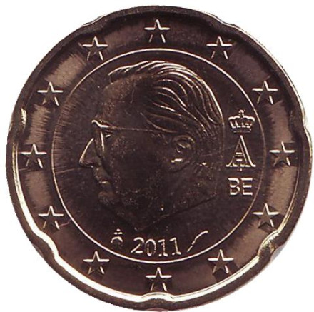 Монета 20 центов. 2011 год, Бельгия.