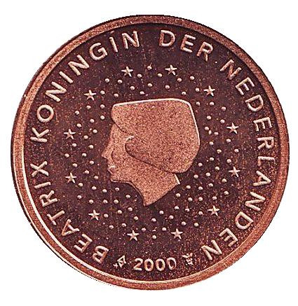 Монета 2 цента. 2000 год, Нидерланды.
