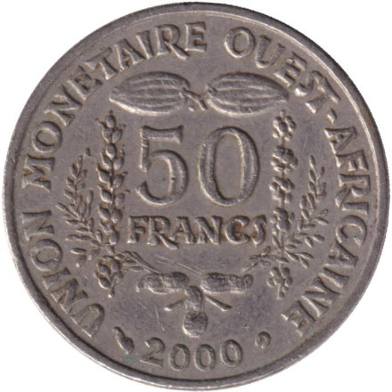 Монета 50 франков. 2000 год, Западные Африканские штаты.