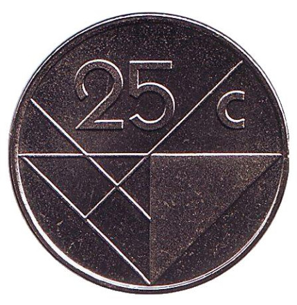 Монета 25 центов. 2000 год, Аруба. UNC.