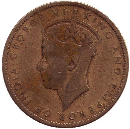 Монета 1 пенни. 1938 год, Ямайка. Монета 1 пенни. 1938 год, Ямайка.