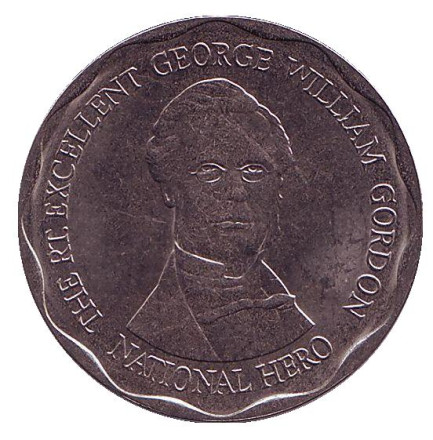 Монета 10 долларов. 2017 год, Ямайка. Джордж Гордон - национальный герой.