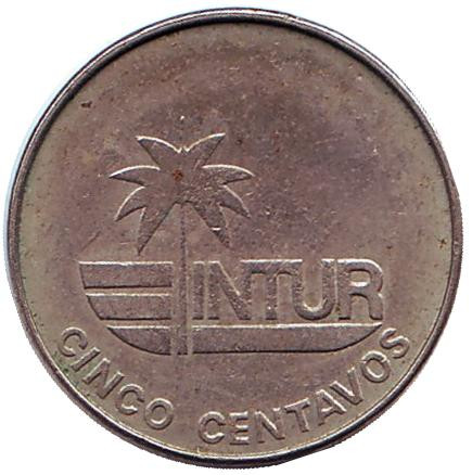 Монета 5 сентаво. 1981 год, Куба. (Номинал без цифры 5) Раковина моллюска.