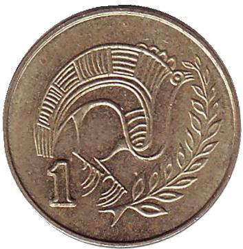 Монета 1 цент. 1985 год, Кипр. Птица.