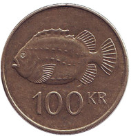 Монета 100 крон. 2006 год, Исландия. Пинагор. Монета 100 крон. 2006 год, Исландия. Пинагор.