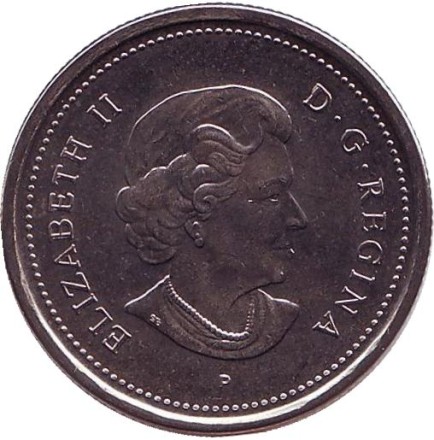 Монета 25 центов. 2004 год, Канада. 400 лет первому французскому поселению. Монета 25 центов. 2004 год, Канада. 400 лет первому французскому поселению.