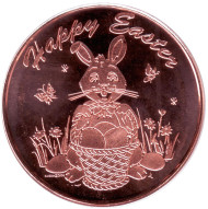 Пасха. Монетовидный жетон. Унция меди 999. США. Пасха. Монетовидный жетон. Унция меди 999. США.