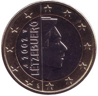 Монета 1 евро. 2002 год, Люксембург.