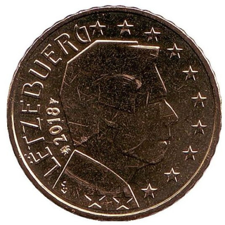 Монета 50 центов. 2018 год, Люксембург.