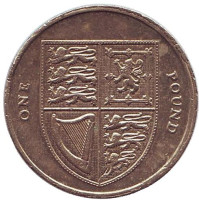 Монета 1 фунт. 2012 год, Великобритания.