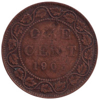 Монета 1 цент. 1903 год, Канада.