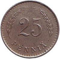 Монета 25 пенни. 1939 год, Финляндия. 
