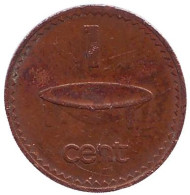 Монета 1 цент. 1987 год, Фиджи. Церемониальная чаша. Монета 1 цент. 1987 год, Фиджи. Церемониальная чаша.