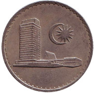 Монета 20 сен. 1969 год, Малайзия. Здание парламента. Монета 20 сен. 1969 год, Малайзия. Здание парламента.
