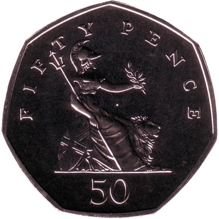 Монета 50 пенсов. 2000 год, Великобритания. BU.