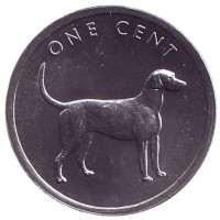 Легавая. Собака. Монета 1 цент. 2003 год, Острова Кука.