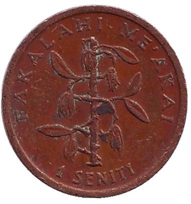 Монета 1 сенити. 1990 год, Тонга. Початок кукурузы. Монета 1 сенити. 1990 год, Тонга. Початок кукурузы.