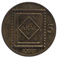 Aral 5. A3007. Жетон автозаправки. (АЗС), Германия. Aral 5. A3007. Жетон автозаправки. (АЗС), Германия.